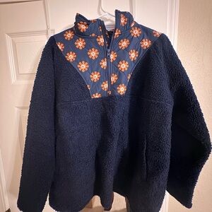 Vera Bradley Navy and Orange Women’s Fleece Jacket